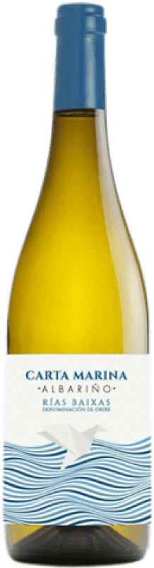 13,95 € Envio grátis | Vinho Branco Vía Atlántica Carta Marina D.O. Rías Baixas Galiza Espanha Albariño — Albarinho Garrafa 75 cl