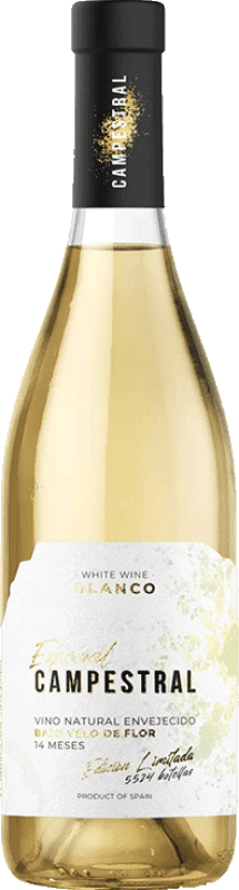 27,95 € 免费送货 | 白葡萄酒 Campestral Velo de Flor Crianza — 陈酿 I.G.P. Vino de la Tierra de Cádiz 安达卢西亚 西班牙 Palomino Fino 瓶装 75 cl
