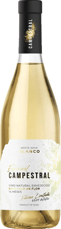 25,95 € Kostenloser Versand | Weißwein Campestral Velo de Flor White Alterung I.G.P. Vino de la Tierra de Cádiz Andalusien Spanien Palomino Fino Flasche 75 cl