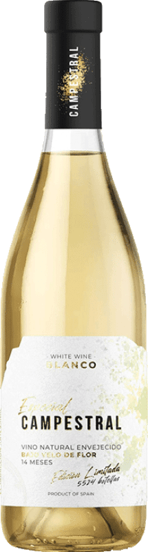 25,95 € Free Shipping | White wine Campestral Velo de Flor White Aged I.G.P. Vino de la Tierra de Cádiz Andalusia Spain Palomino Fino Bottle 75 cl