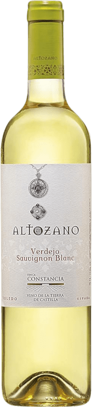 5,95 € 免费送货 | 白酒 Finca Constancia Altozano Blanco I.G.P. Vino de la Tierra de Castilla 卡斯蒂利亚 - 拉曼恰 西班牙 Verdejo, Sauvignon White 瓶子 75 cl