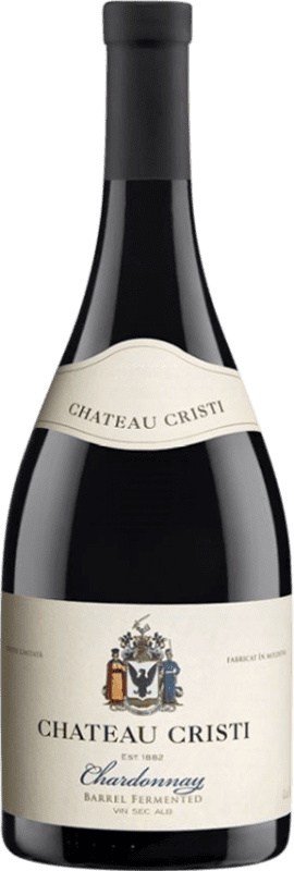 42,95 € Envio grátis | Vinho branco Château Cristi Fermentado en Barrica Moldávia, República Chardonnay Garrafa 75 cl