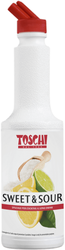 24,95 € Spedizione Gratuita | Schnapps Toschi Puré Sweet and Sour Italia Bottiglia 1 L Senza Alcol