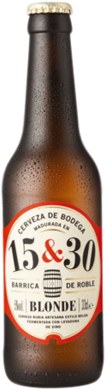2,95 € Free Shipping | Beer Sherry Beer 15&30 Blonde Barrel Andalusia Spain Third-Liter Bottle 33 cl