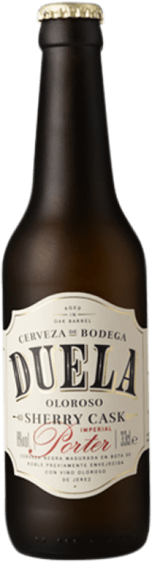 3,95 € Envío gratis | Cerveza Sherry Beer Duela Porter Sherry Oloroso Cask Andalucía España Botellín Tercio 33 cl