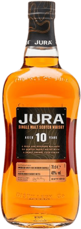 44,95 € Free Shipping | Whisky Single Malt Isle of Jura Scotland United Kingdom 10 Years Bottle 70 cl
