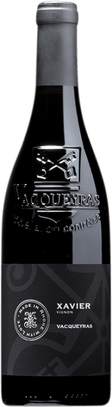 27,95 € Envío gratis | Vino Tinto Xavier Vignon A.O.C. Vacqueyras Provence Francia Syrah, Garnacha, Mourvèdre Bio — Biológico Botella 75 cl