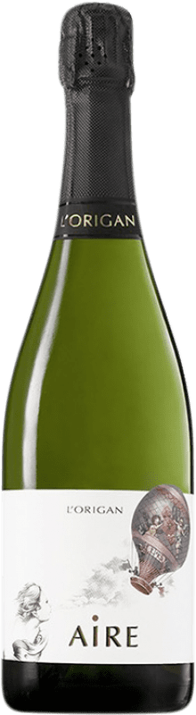 21,95 € 送料無料 | 白スパークリングワイン Uvas Felices Aire ブルットの自然 D.O. Cava カタロニア スペイン Macabeo, Xarel·lo, Chardonnay, Parellada ボトル 75 cl