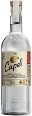 24,95 € Envio grátis | Aguardente Pisco Capel Doble Destilado Chile Garrafa 70 cl