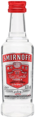 39,95 € Free Shipping | 12 units box Vodka Smirnoff Pet Russian Federation Miniature Bottle 5 cl