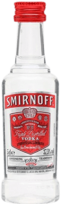 39,95 € Kostenloser Versand | 12 Einheiten Box Wodka Smirnoff Pet Russland Miniaturflasche 5 cl