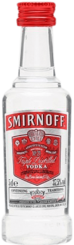 39,95 € Spedizione Gratuita | Scatola da 12 unità Vodka Smirnoff Pet Russia Bottiglia Miniatura 5 cl