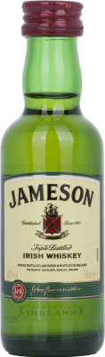 29,95 € Envio grátis | Caixa de 12 unidades Whisky Blended Jameson Cristal Irlanda Garrafa Miniatura 5 cl