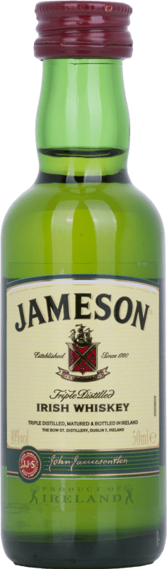 29,95 € Envoi gratuit | Boîte de 12 unités Whisky Blend Jameson Irlande Mini-Bouteille 5 cl Verre