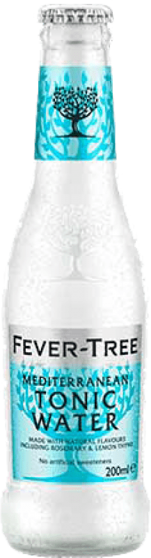 5,95 € 免费送货 | 盒装4个 碳酸饮料 Fever-Tree Mediterranean — 地中海风味 英国 小瓶装 20 cl Tonic Water — 奎宁水