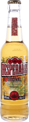 11,95 € Envio grátis | Caixa de 6 unidades Cerveja Desperados França Garrafinha Terço 33 cl Tequila
