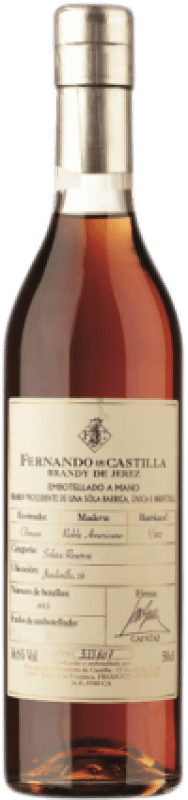 63,95 € Kostenloser Versand | Brandy Fernando de Castilla Single Cask — Einzelfass, Solera Reserve — Gereift Spanien Medium-Flasche 50 cl