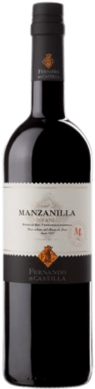 10,95 € Free Shipping | Fortified wine Fernando de Castilla Classic D.O. Manzanilla-Sanlúcar de Barrameda Andalusia Spain Palomino Fino Half Bottle 37 cl