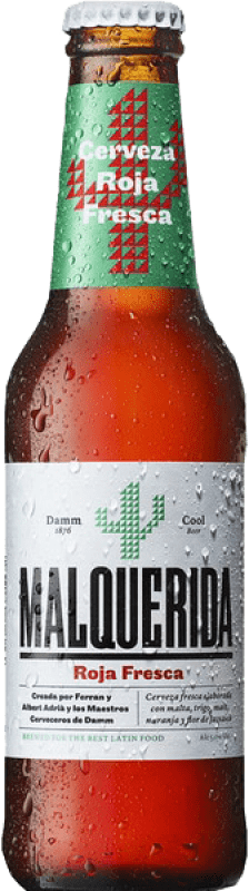 4,95 € Spedizione Gratuita | Scatola da 6 unità Birra Estrella Damm Malquerida Red Ale — Rossa Catalogna Spagna Bottiglietta 25 cl