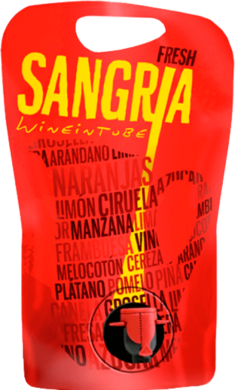 5,95 € Envío gratis | Sangría Limonada WineInTube Pouch Cataluña España Bag in Box 1,5 L