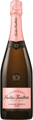 49,95 € Envio grátis | Espumante rosé Nicolas Feuillatte Rose Brut Grande Reserva A.O.C. Champagne Champagne França Garrafa 75 cl