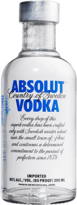 8,95 € Envio grátis | Vodka Absolut Suécia Garrafinha 20 cl