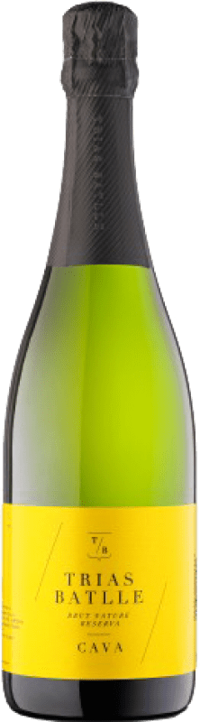 16,95 € Envio grátis | Espumante Branco Trias Batlle Brut Nature — Bruto Natural Reserva D.O. Cava Catalunha Espanha Macabeo, Xarel·lo, Parellada Garrafa Magnum 1,5 L
