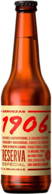 7,95 € Envio grátis | Cerveja Estrella Galicia 1906 Especial Reserva Espanha Garrafa Terço 33 cl