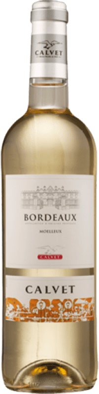 7,95 € Spedizione Gratuita | Vino Bianco Calvet Bouhets Moelleux — Amabile A.O.C. Bordeaux bordò Francia Bottiglia 75 cl