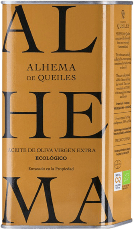 21,95 € Spedizione Gratuita | Olio d'Oliva Alhema de Queiles EVO Extra Vergine Spagna Lattina Medium 1 L