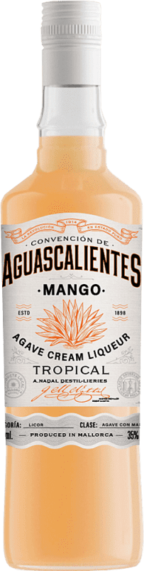 16,95 € Envío gratis | Crema de Licor Antonio Nadal Aguascalientes Mango España Botella 70 cl