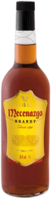 14,95 € Envío gratis | Brandy Mecenazgo España Botella 1 L