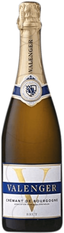 11,95 € Spedizione Gratuita | Spumante bianco Valenger Cremant Brut Gran Riserva A.O.C. Bourgogne Borgogna Francia Bottiglia 75 cl