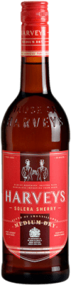 8,95 € Kostenloser Versand | Verstärkter Wein Harvey's Medium D.O. Jerez-Xérès-Sherry Andalucía y Extremadura Spanien Flasche 75 cl