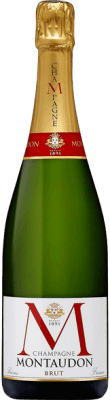8,95 € Бесплатная доставка | Белое игристое Montaudon Tradition брют Гранд Резерв A.O.C. Champagne шампанское Франция Половина бутылки 37 cl