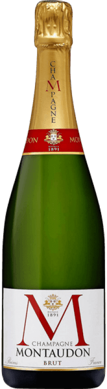 8,95 € Бесплатная доставка | Белое игристое Montaudon Tradition брют Гранд Резерв A.O.C. Champagne шампанское Франция Половина бутылки 37 cl