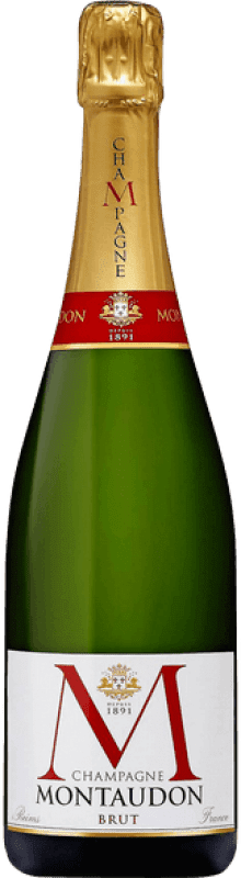 9,95 € 免费送货 | 白起泡酒 Montaudon Brut — 起泡酒 干型 传统 特级珍藏 A.O.C. Champagne 香槟酒 法国 半瓶装 37 cl
