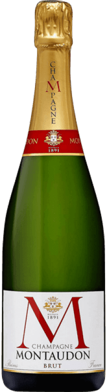 9,95 € 送料無料 | 白スパークリングワイン Montaudon Tradition Brut グランド・リザーブ A.O.C. Champagne シャンパン フランス ハーフボトル 37 cl