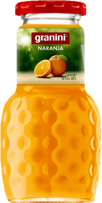 39,95 € Envío gratis | Caja de 24 unidades Refrescos y Mixers Granini Naranja 100% Exprimido con Pulpa España Botellín 20 cl