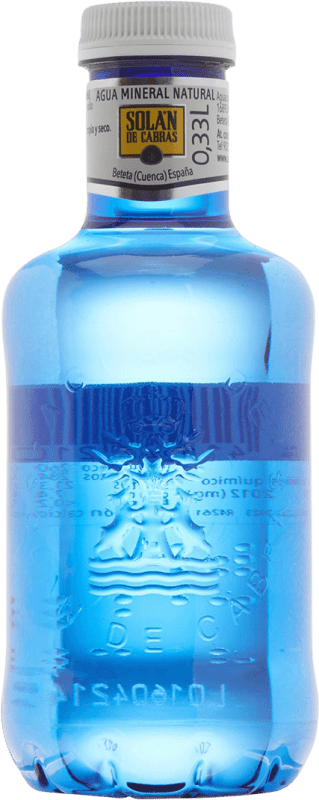 24,95 € Kostenloser Versand | 36 Einheiten Box Wasser Solán de Cabras PET Kastilien und León Spanien Drittel-Liter-Flasche 33 cl