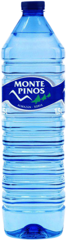 6,95 € 免费送货 | 盒装6个 水 Monte Pinos PET 卡斯蒂利亚莱昂 西班牙 特别的瓶子 1,5 L