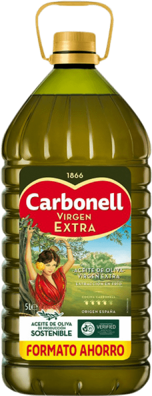 62,95 € Envio grátis | Azeite de Oliva Carbonell Virgen Extra Profesional Andaluzia Espanha Garrafão 5 L