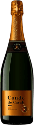 4,95 € 送料無料 | 白のスパークリングワイン Conde de Caralt Brut — ブリュット D.O. Penedès カタロニア スペイン 小瓶 20 cl