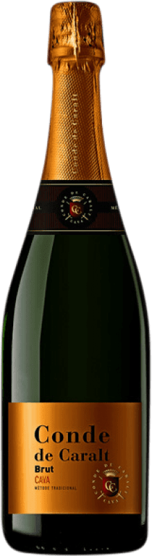 4,95 € Spedizione Gratuita | Spumante Bianco Conde de Caralt Brut D.O. Penedès Catalogna Spagna Bottiglietta 20 cl