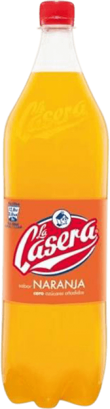 19,95 € Бесплатная доставка | Коробка из 6 единиц Напитки и миксеры La Casera Naranja PET Испания Специальная бутылка 1,5 L