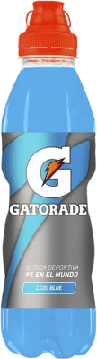 13,95 € Envio grátis | Caixa de 12 unidades Refrigerantes Gatorade Espanha Garrafa Medium 50 cl PET Frambuesa — Framboesa