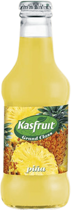 42,95 € Envío gratis | Caja de 24 unidades Refrescos Kas Kasfruit España Botellín 20 cl Piña