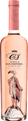 27,95 € 免费送货 | 玫瑰酒 Marqués de Vargas Conde de San Cristobal Flamingo Rosé 岁 D.O. Ribera del Duero 卡斯蒂利亚莱昂 西班牙 Tempranillo 瓶子 75 cl