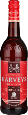 12,95 € Бесплатная доставка | Крепленое вино Harvey's Medium Dry Полусухое Полусладкое D.O. Jerez-Xérès-Sherry Андалусия Испания Palomino Fino бутылка Medium 50 cl