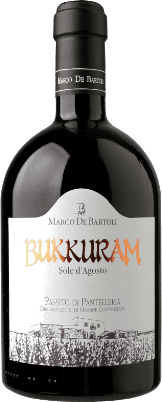 65,95 € Envio grátis | Vinho Doce Marco de Bartoli Bukkuram Sole d'Agosto D.O.C. Passito di Pantelleria Sicília Itália Zibibbo 75 cl